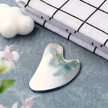 Stainless Steel Gua Sha Board Summer Cooling Light Beige Tightening Tool and Dark Circles…