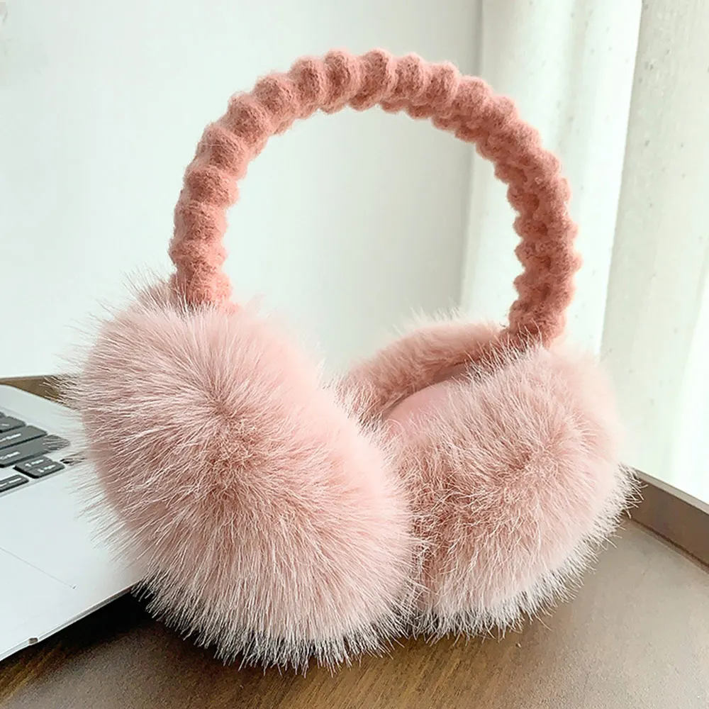 Plush Ear Muffs Hair Bands, proteção contra frio, Earmuffs quentes, Soft Ear Warmer, presentes de Natal, moda