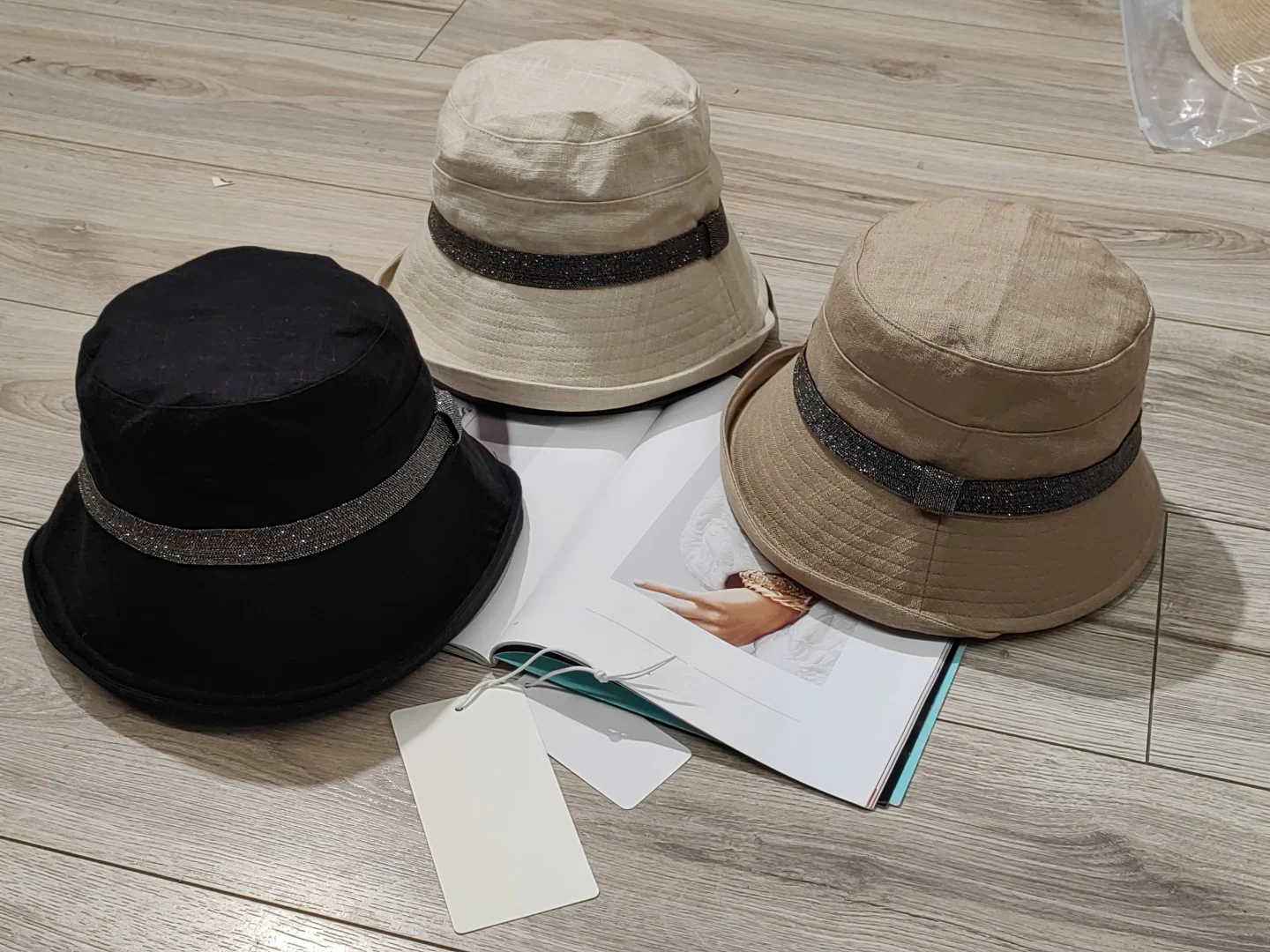 Women'S Handmade Sun Protection Beach Vacation Style Beaded Chain Hat With Tassel Design