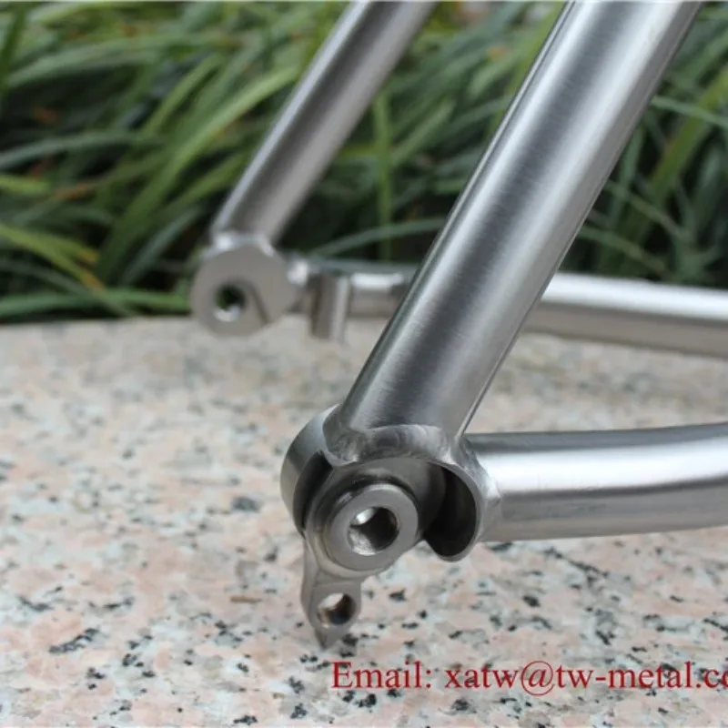26er Titanium MTB Bike Frame Durable Titanium Mountain Bike Frame Thru Axle Dropout Titanium Mountain Bike Frames 26er