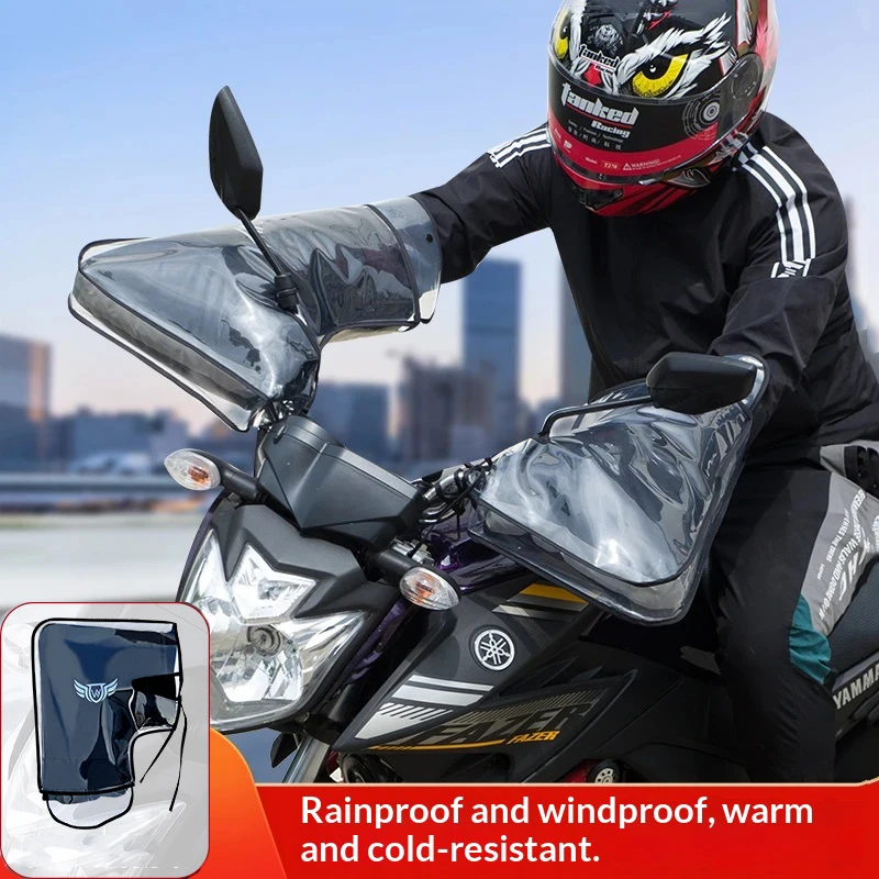 

Motorcycle Scooter Bicycle Windproof Rainproof Winter Keep Warm Hot Protect Handlebar Handle Large Guard Cover Gloves