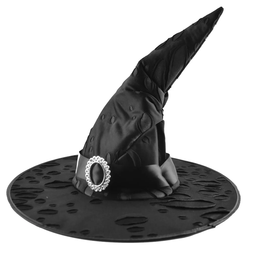 

Ripped Witch Hat Halloween Costume Accessories Unisex Kids Adult Comfortable Material Festive Props Wizard Hats
