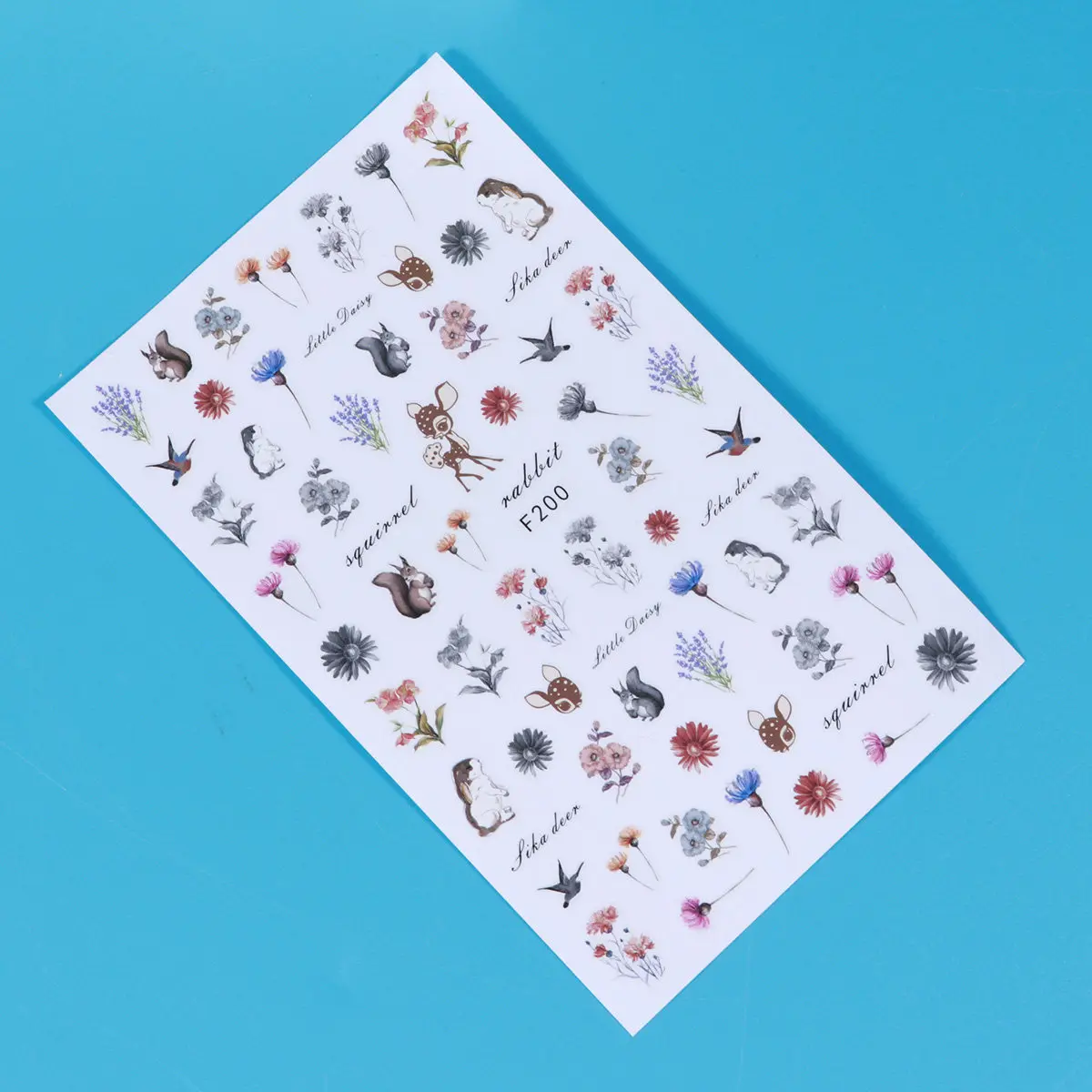 

Nail Stickers Floral 3D Design Self-Adhesive Nail Art Decals For Women No Glue Easy Removal Diy Manicure Decor