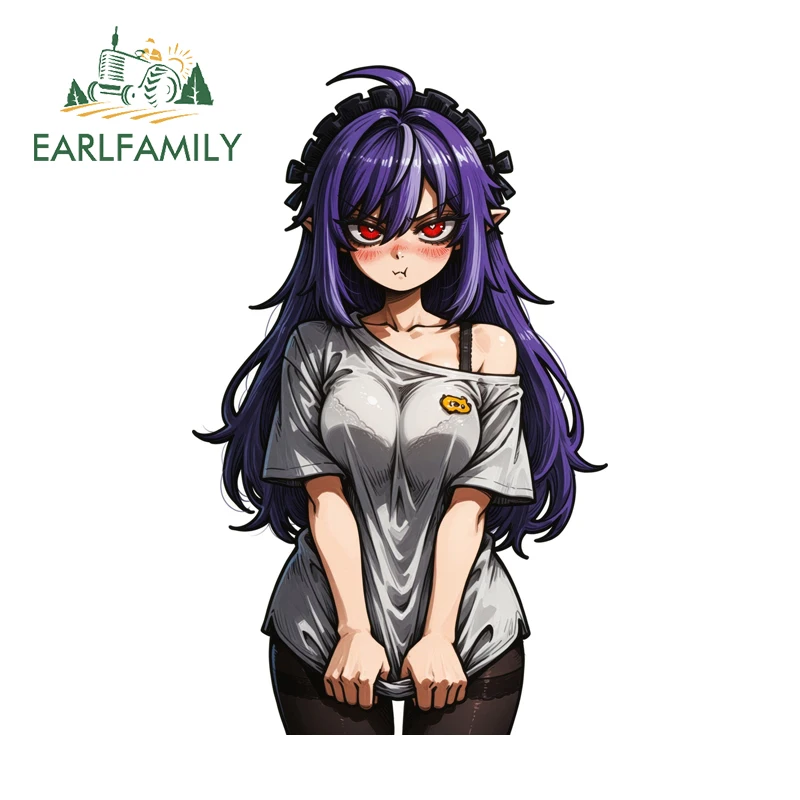 

EARLFAMILY Shy Vivian Zenless Zone Zero Car Sticker Beautiiful Anime Rearview Mirror Decal Camper Custom Printing Decoration