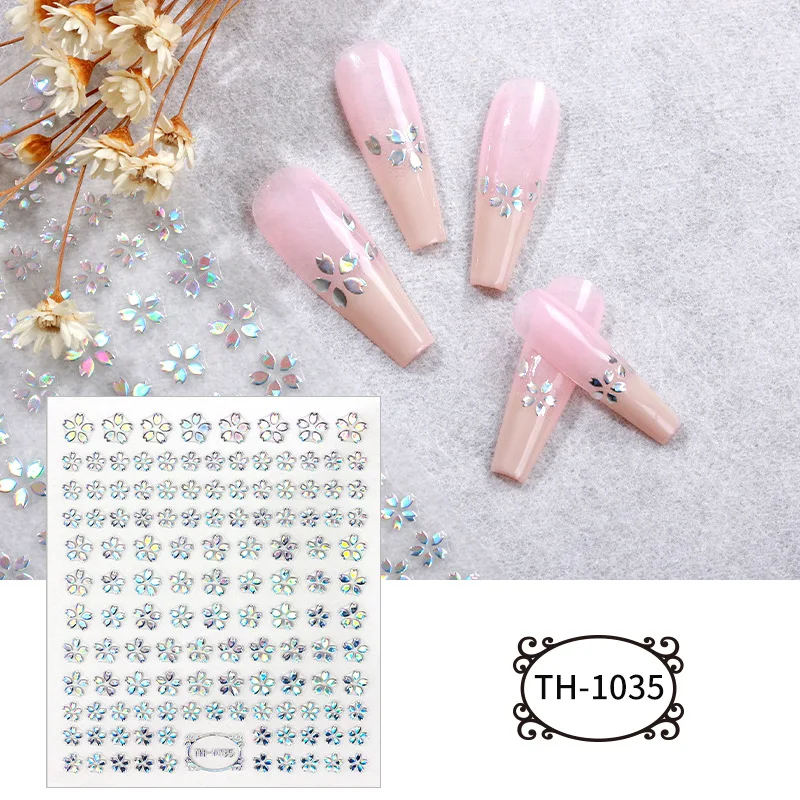 3D oro argento stella semplice foglia Nail Art adesivi fiore elegante oro rosa argento specchio stile autoadesivo Manicure decalcomania per unghie