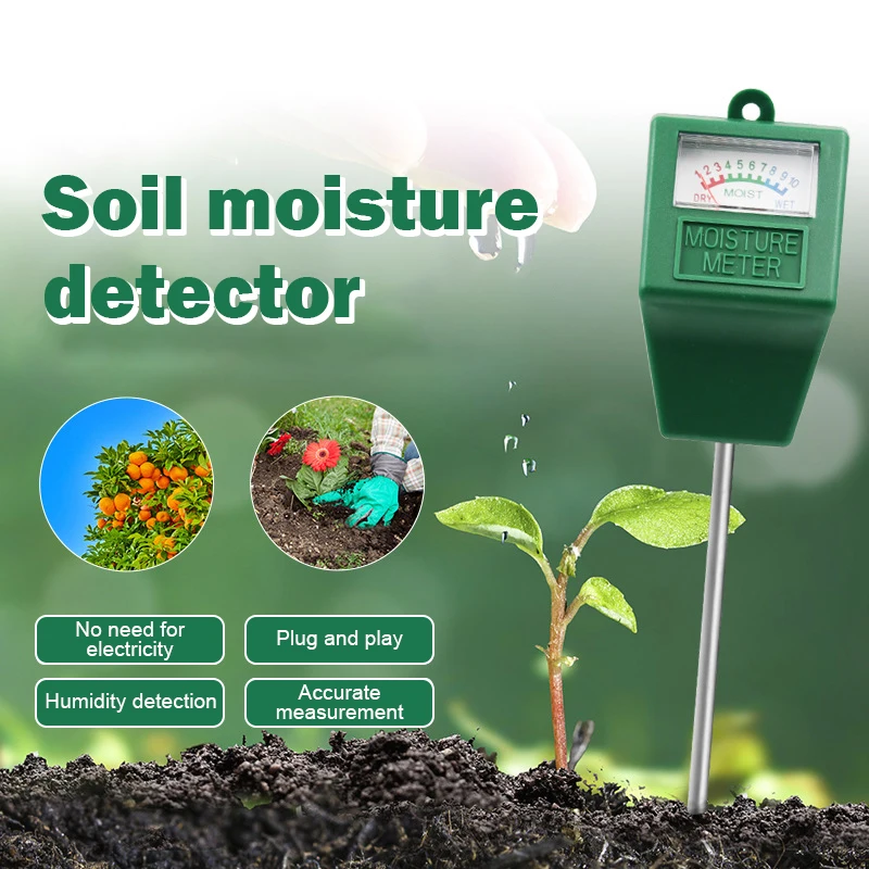 Misuratore di umidità del suolo Test di irrigazione in vaso per piante da fiore Rilevatore di umidità del suolo per strumenti di misurazione del giardino domestico