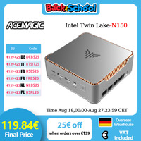 ACEMAGIC Essenx E2 N150 Mini Pc 16GB DDR4 1TB SSD Mini Computers HDMI+DP1.4 Dual 4K UHD Gigabit Ethernet WiFi5 BT4.2 Micro pc