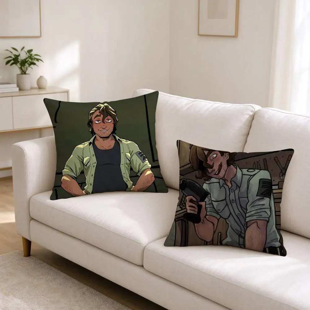 H-Horror Visual Novel YKMET Strade Square Double-Sided printed Pillow Case Bedroom Bedside Pillow Sofa Cushion Cover 2