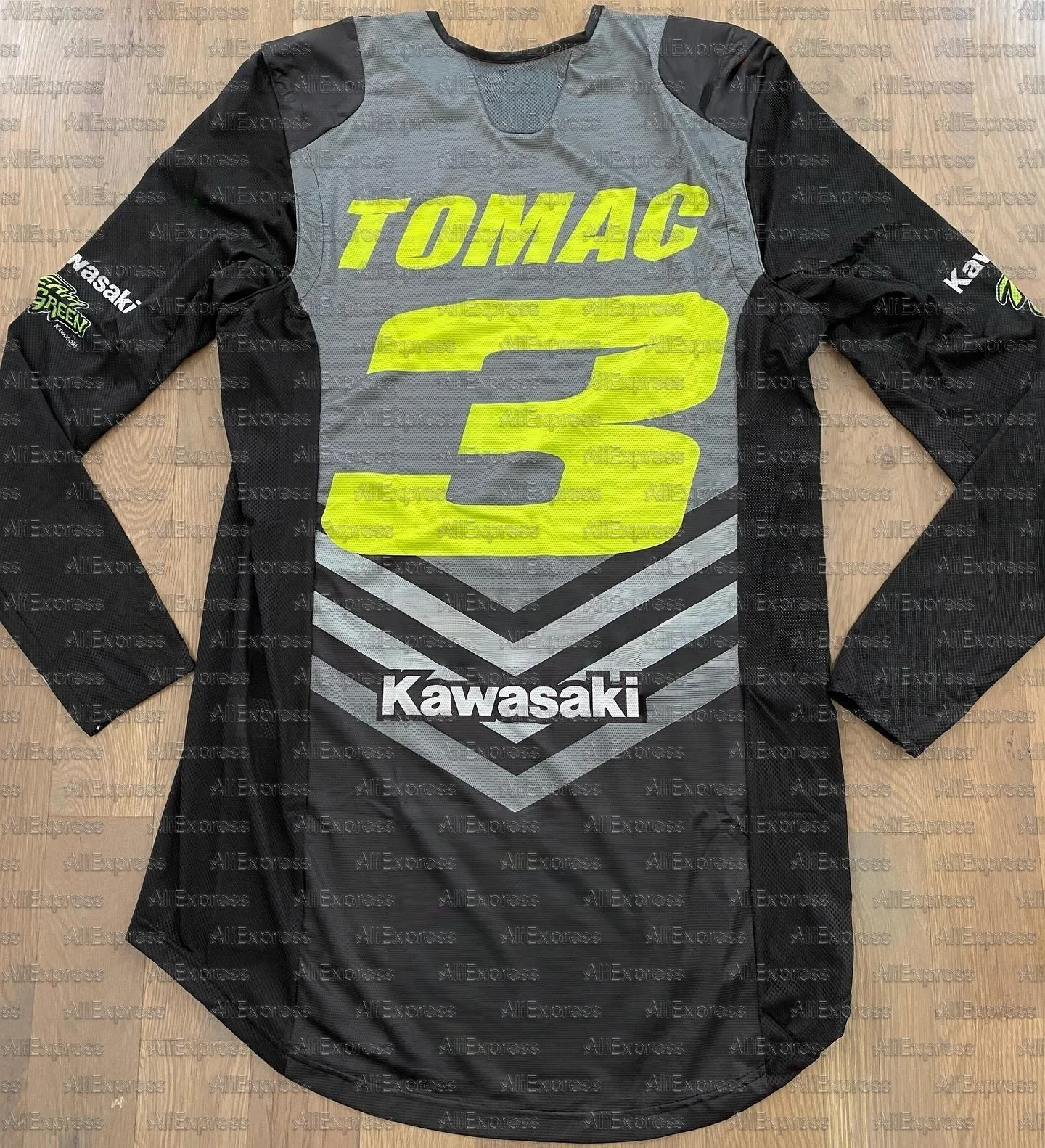 

Men's #3 Tomac 25/26 Kawasaki Motorcycle Riding Suit Oversized Breathable Quick Drying Motocross Jersey Sports Top