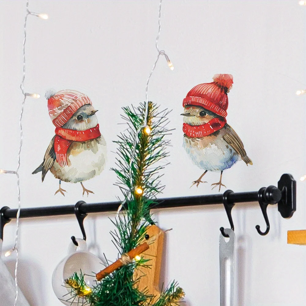 نافذة نافذة عيد الميلاد الهتاف - ديكور عطلة احتفالي للمنزل والحمام، مثالي لعيد الشكر، وديكورات الحمام