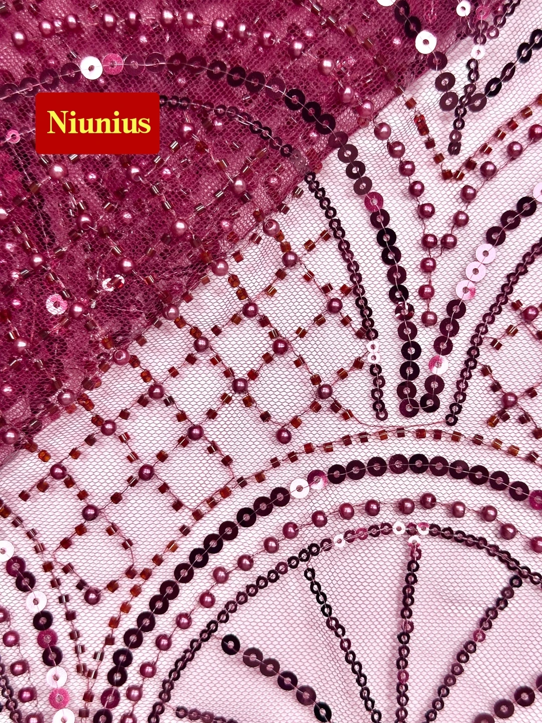 

Элегантная тюлевая кружевная ткань с вышивкой, бисером и камнями 2026Ultra – высокое качество для вечерних и праздничных платьев NN7938_R