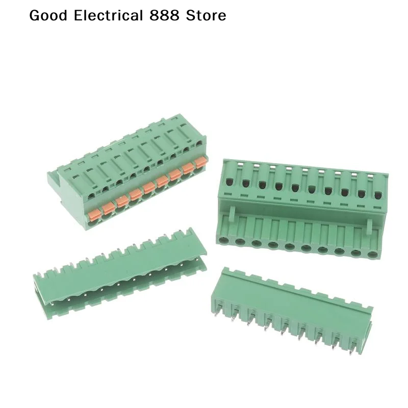 【GE】2sets Spring Type Terminal Block 2EDGKD-5.08mm Plug-in Terminal Block Copper Core Male And Female Terminals