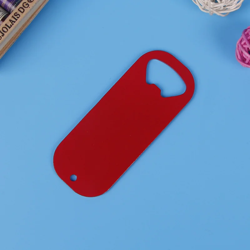 Customized. Factory Direct Sale Stainless Steel Heat Transfer Beer Opener Multi-functional PVC Coated Bottle Opener