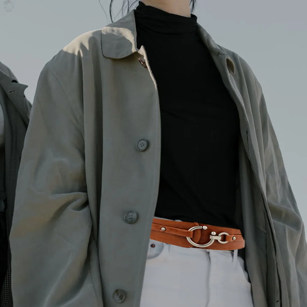 

Elastic Wide Waist Belt Women Dress Accessory Fashion Alloy Buckle Slim Waistband Practical Elegant Wide Dress Belt