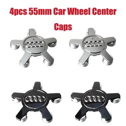 4Pcs Car Wheel Hub Cover Tires Rim Center Replace Cap Decoration Accessories For audi a4 b8 a3 8p b9 a6 c7 8v b6 a5 b7 q5 c6 a1