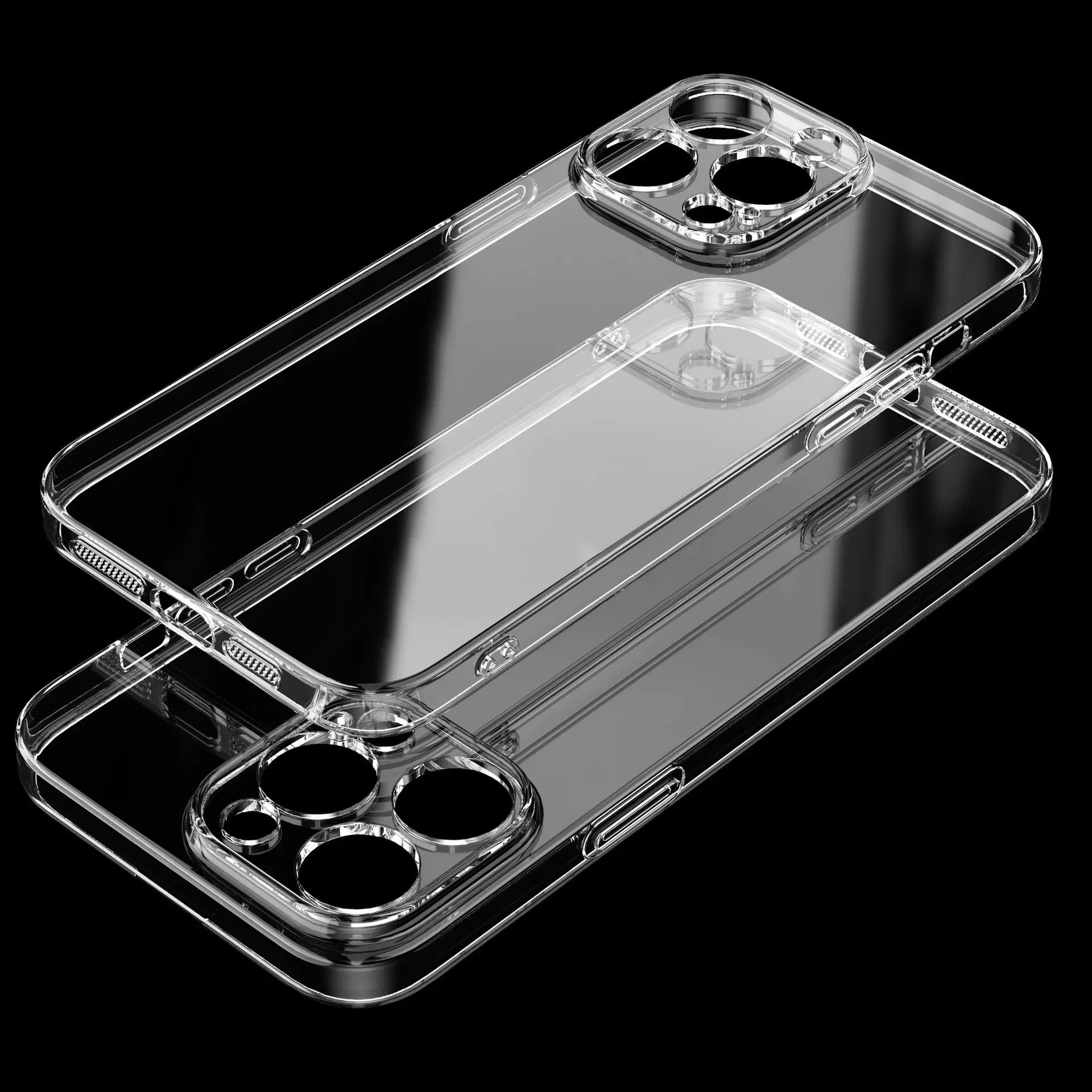 For iPhone 15 Transparent Case SULADA for Environmental Protection TPU Not Easy to Yellow Material Anti drop Silicone Case