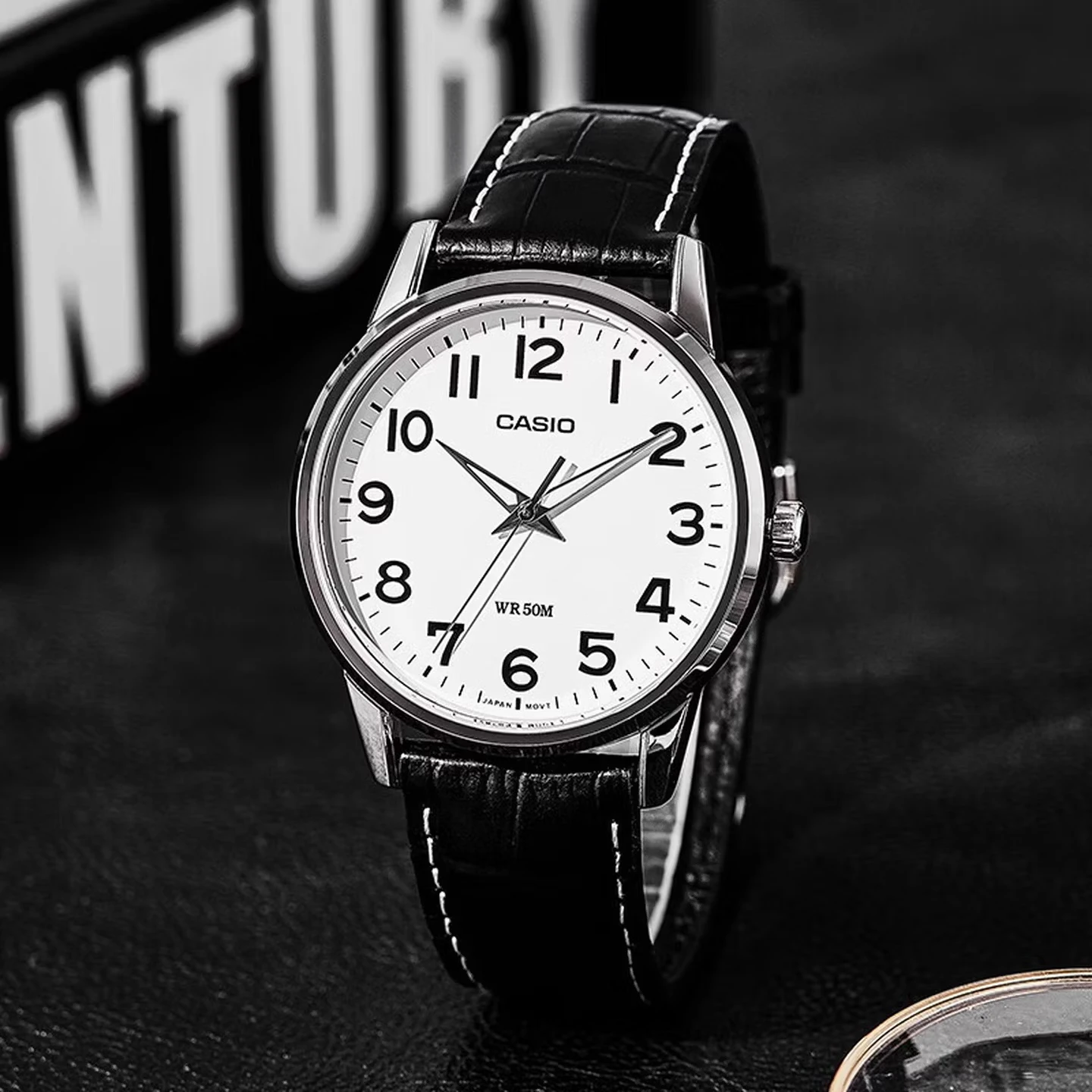 카시오 MTP-1303L |   정품 가죽 밴드 아날로 - Smartwatch Casio Watches For Men 리뷰 및 가격