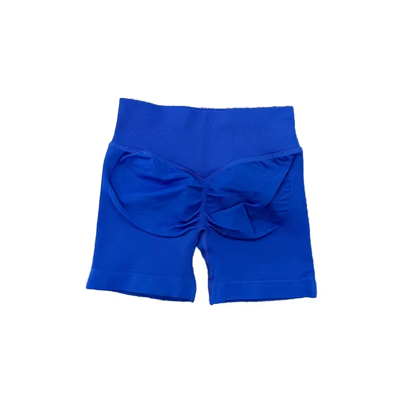 Impact กางเกงขาสั้นสีขาวโลโก้ผู้หญิงกางเกงขาสั้นโยคะไม่มีรอยต่อ Scrunch Bum GYM กางเกงขาสั้นออกกําลังกาย BIKER สั้นยืดฟิตเนสเสื้อผ้า