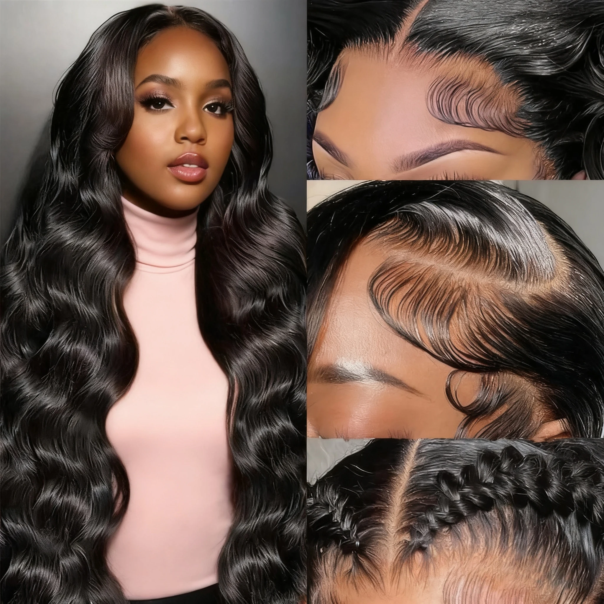 

220% Объемная волна 13x6 13x4 HD Парики из натуральных волос Парик из натуральных волос 7x6 Бесклеевые парики фронта шнурка для женщин Предварительно выщипанные бразильские волосы