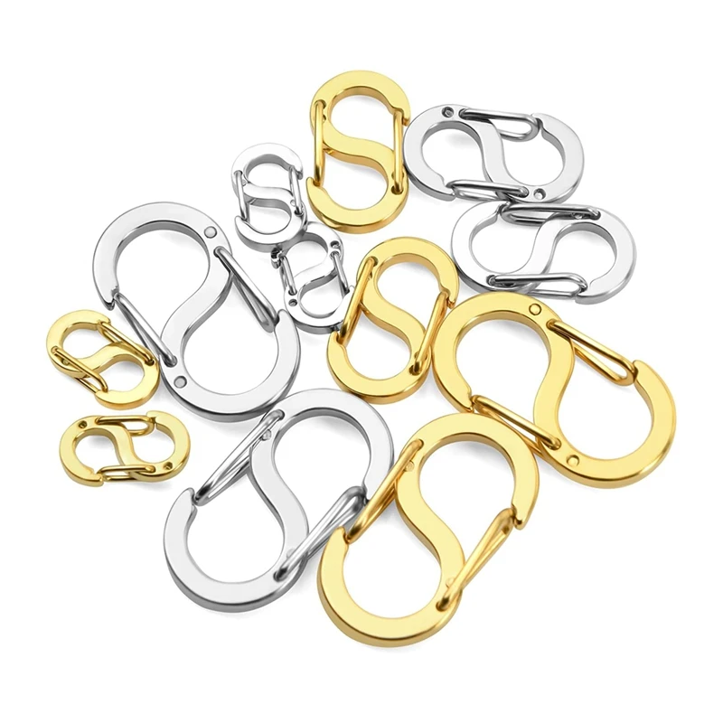 12Pcs Double Opening Lobster Clasp Necklace Clasps And Closures,3 Size Necklace Shortener Clasp For DIY Shortener Clip