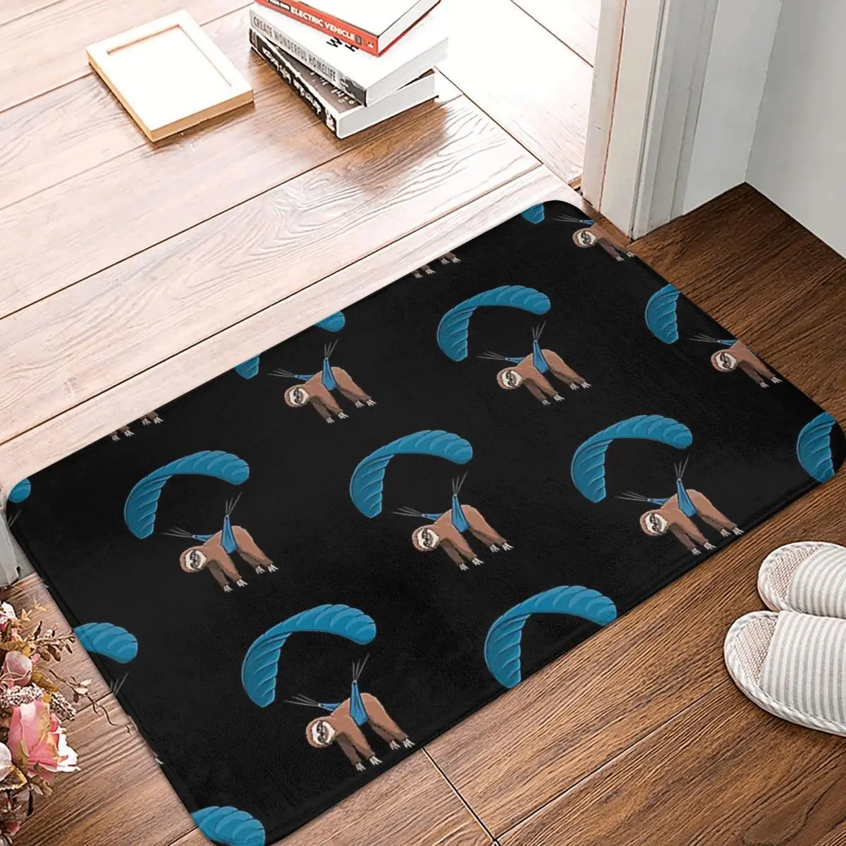 Paragliding Flying Sloth Skydiving Paraglider Anti-slip Doormat Floor Mat Carpet Rug for Kitchen Entrance Home Footpad Mats