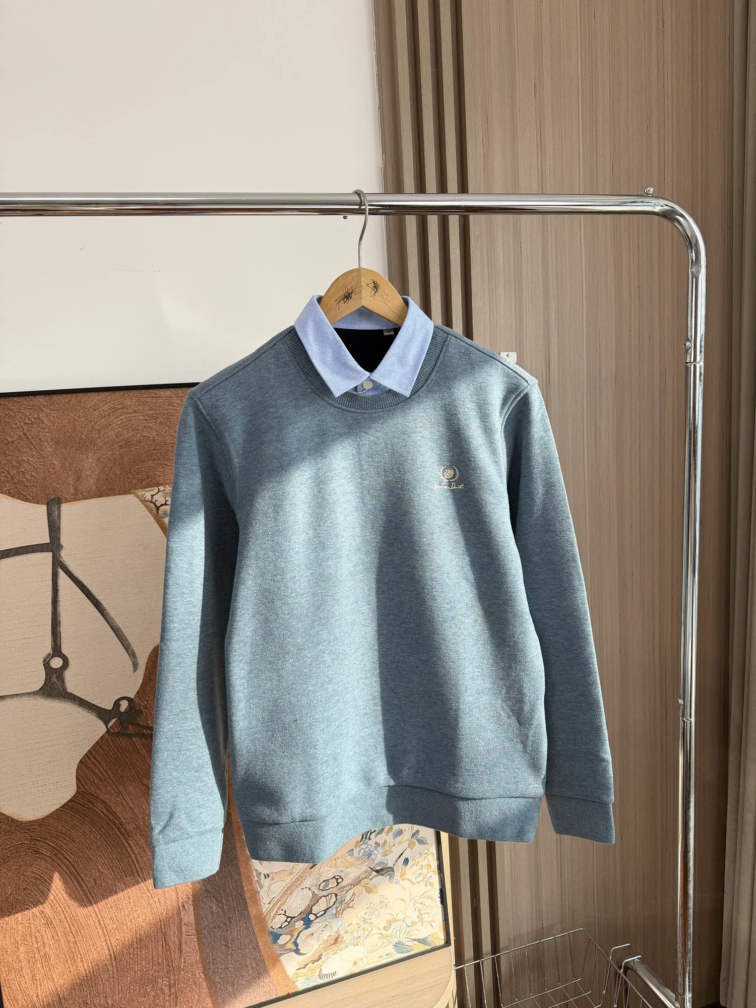 

Утепленный повседневный свитер из мягкой тонкой пряжи, имитация двухслойности, вязаный, удобный, дышащий, с длинными рукавами, модный городской стиль.