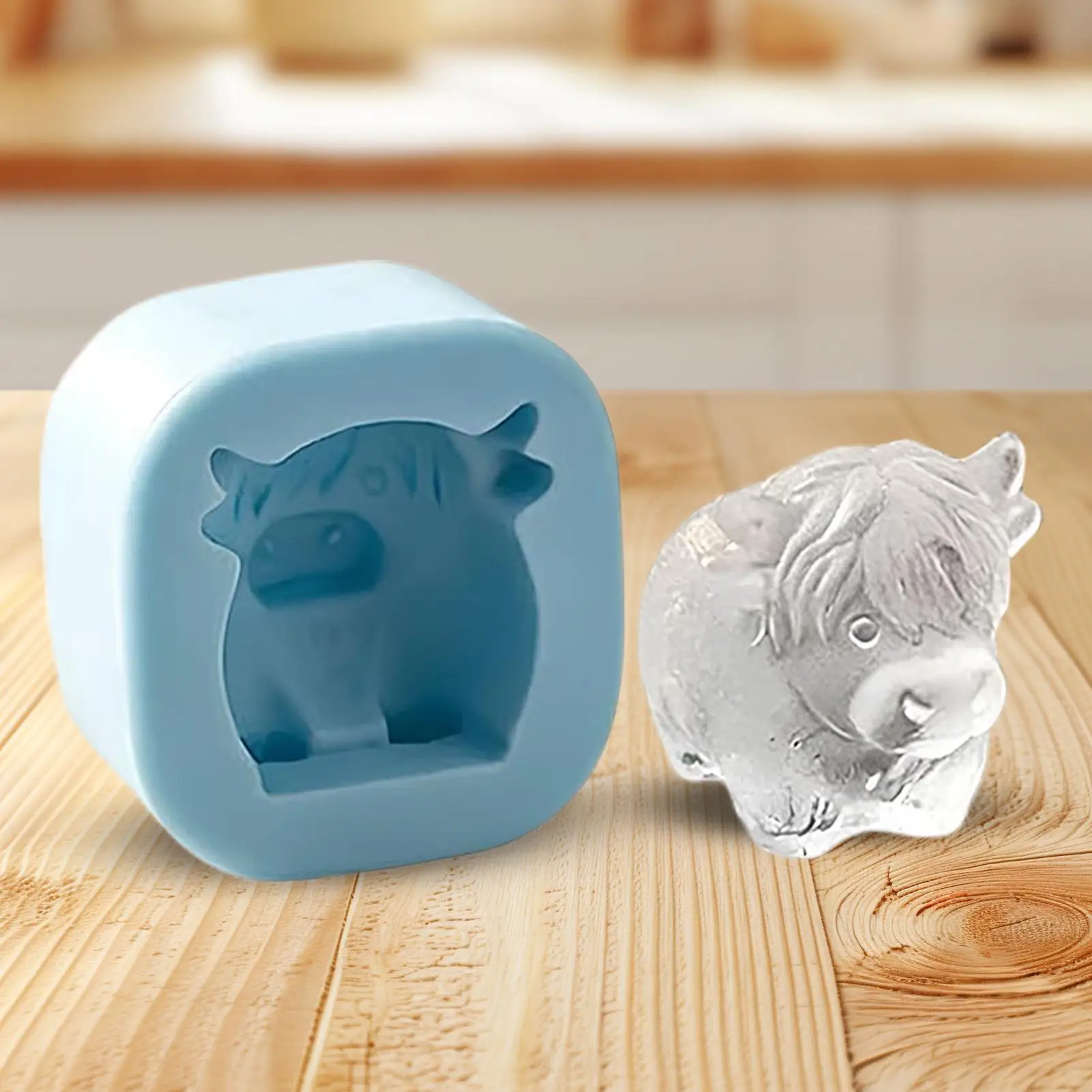 3D Cow shaped Ice Mold Cow Silicone Ice Mold For Cocktail Novelty Animal Mold For Home Kitchen Bar Barbecue Summer Party