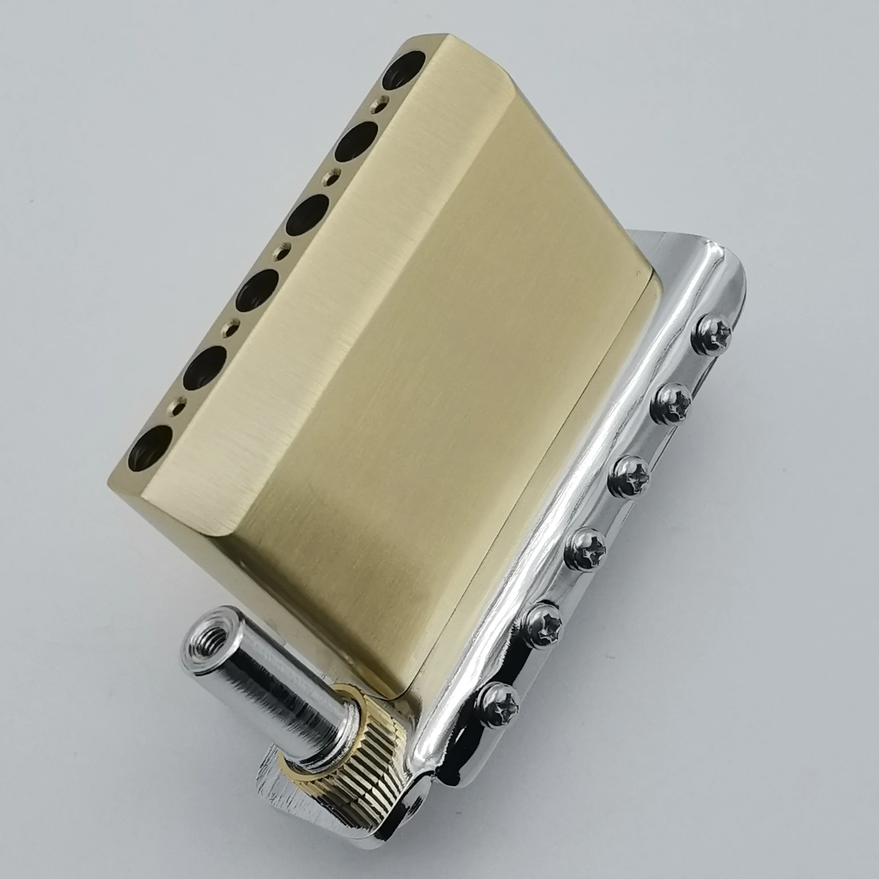 2‑Point Tremolo Bridge, Solid Brass Block & Zinc alloy Saddles, 10.5mm String Spacing