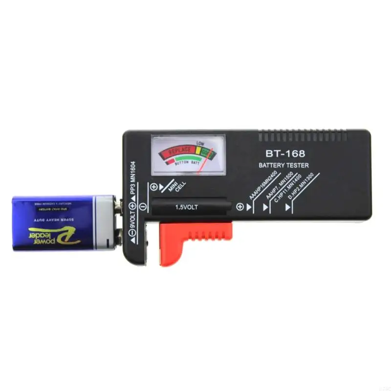 U75C Universal Battery Tester Small Home Battery Life Level Testers Capacity Check Tool for 9V 1.5V Batteries