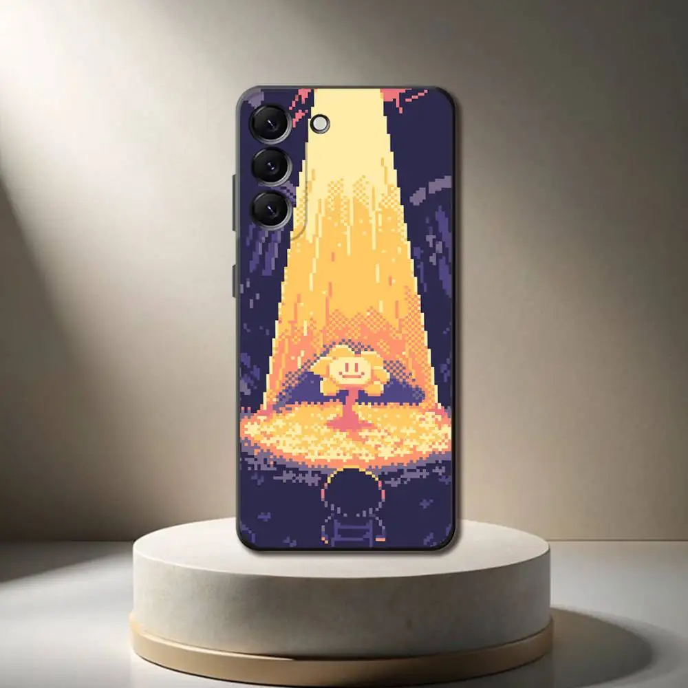 حافظة هاتف رائعة من Game U-Undertale-es لهاتف سامسونج جالاكسي A 73,72,51,53,52,71,22,5G,Note,J7,8,9 غطاء أسود ناعم #4