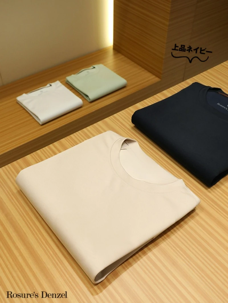 Толстовка с круглым вырезом, длинная ткань больших размеров, новый край: Yunrou Zero Pressure, мягкая драпировка, мужская повседневная одежда с круглым вырезом