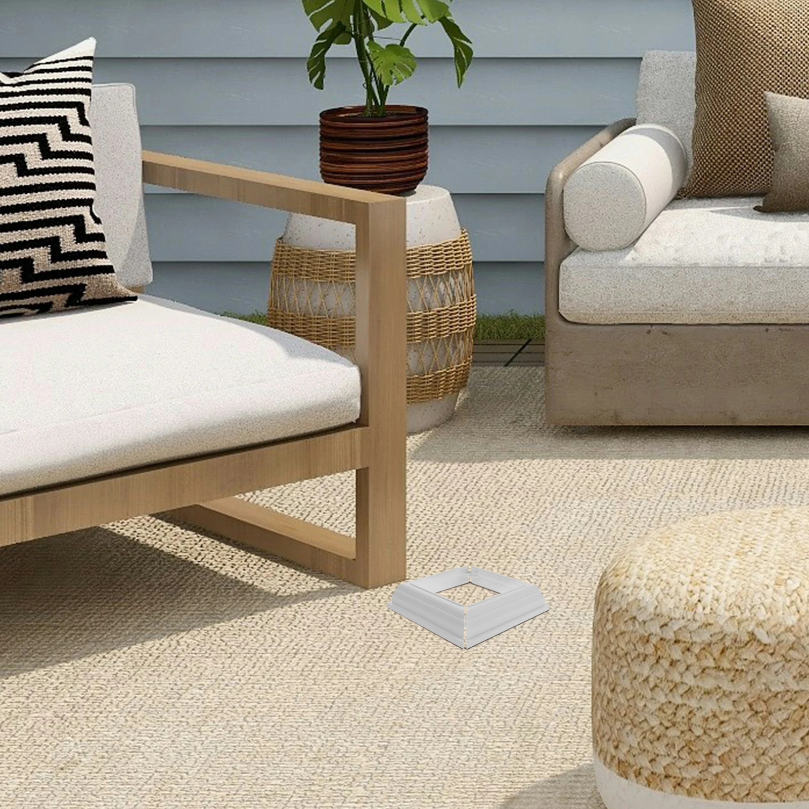 

12pcs Plastic Base Split Protectors Fence PVC Cover Storage Containers ganizers Sturdy Craftsmanship Vinyl Railing