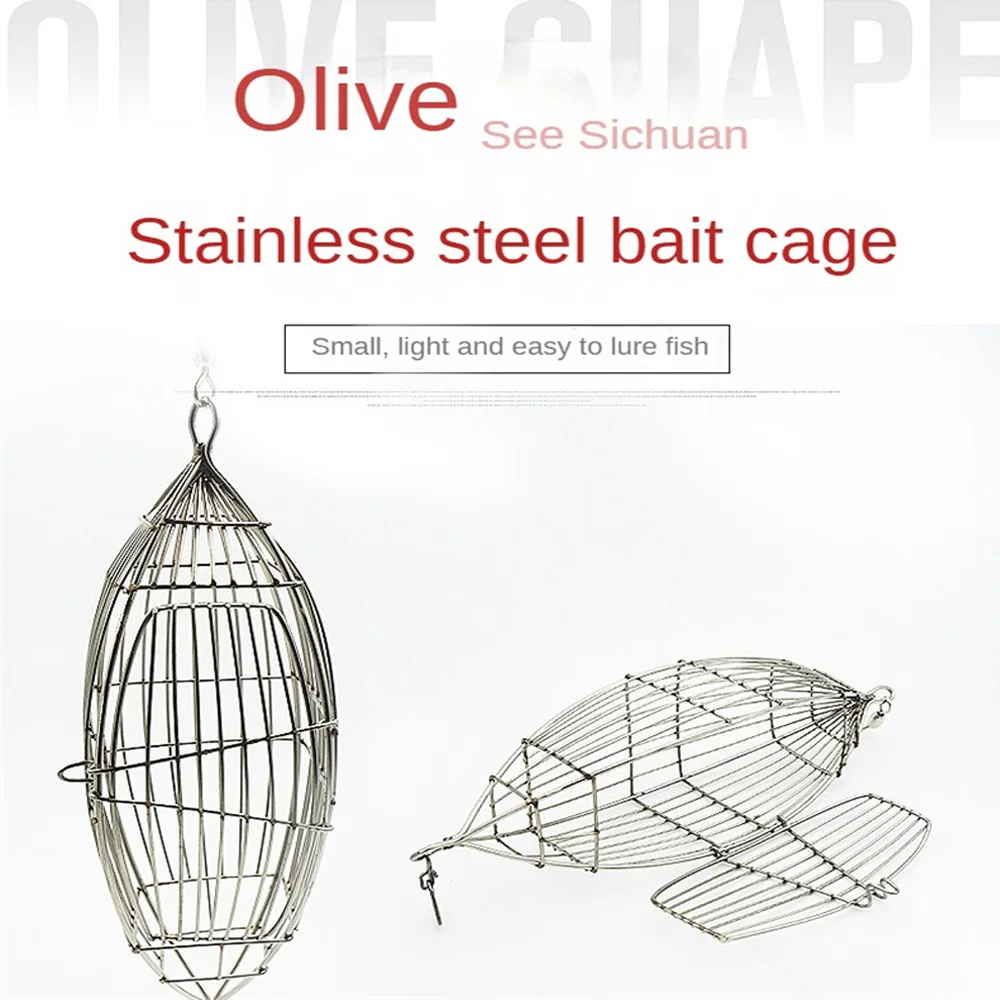 Stainless Steel Bait Cage Strong And Non Rusting Snap Design 5 Types Pecifications Fishing Tools Feeder Welding Process Enhanced