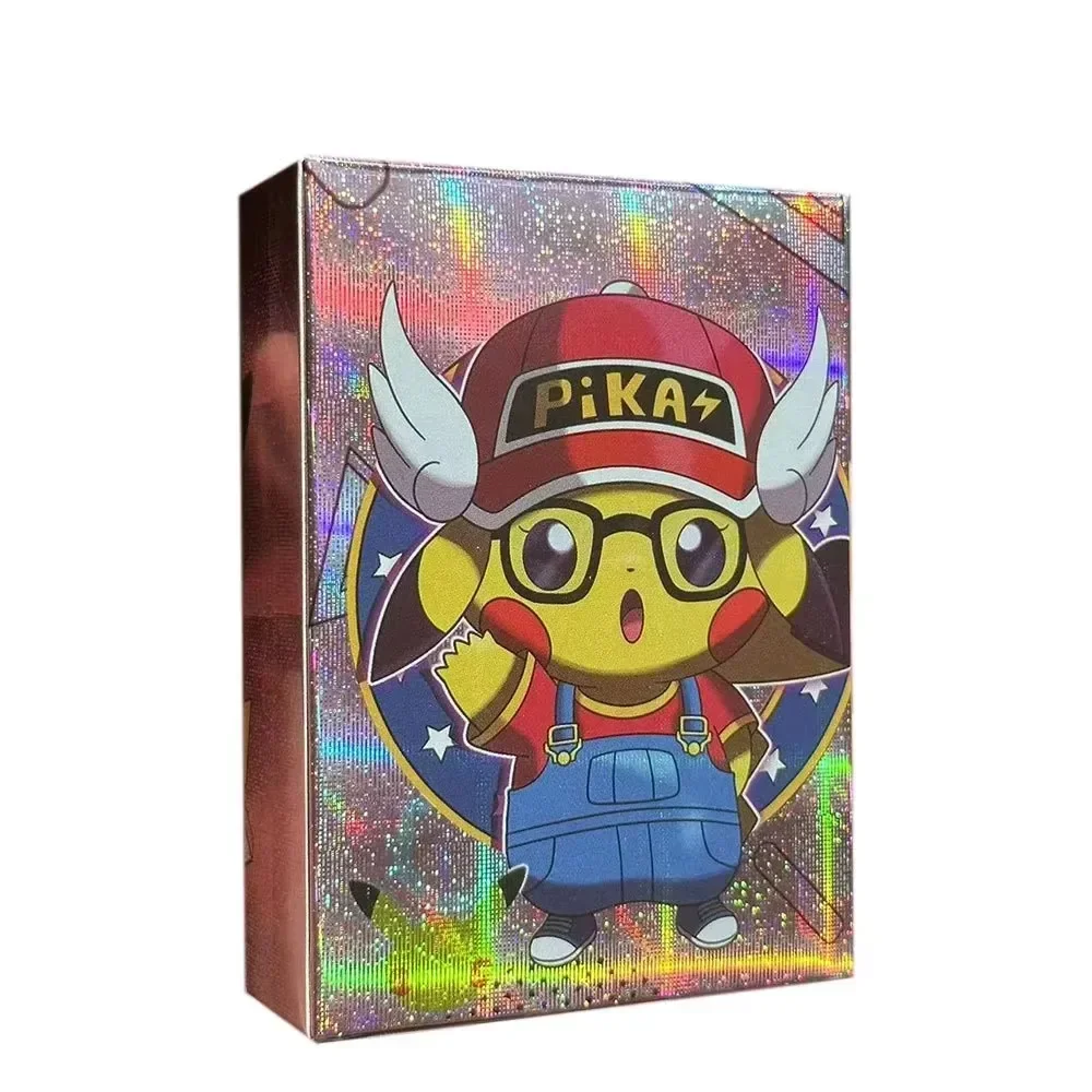 Tarjetas holográficas de Pokémon Anime para niños, personajes de Pikachu, Cosplay, colección brillante en inglés, juguetes de tarjetas comerciales, regalo, novedad de 2026, 55 Uds.