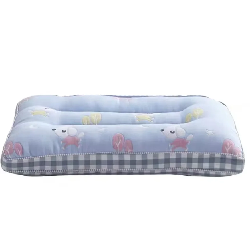 夏通気性-6-層綿ガーゼベビー枕漫画パターン長方形新生児枕-25-×-42-センチメートルホーム子供用枕