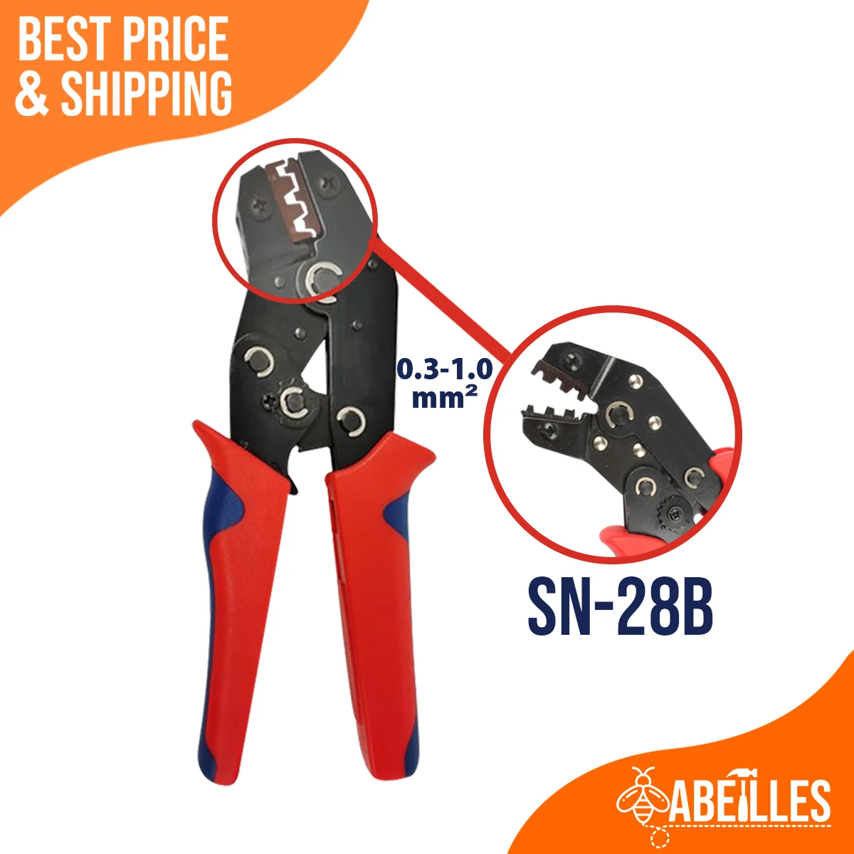 SN-28B Crimping Pliers Terminal Crimper Wire Size 0.3-1.0mm