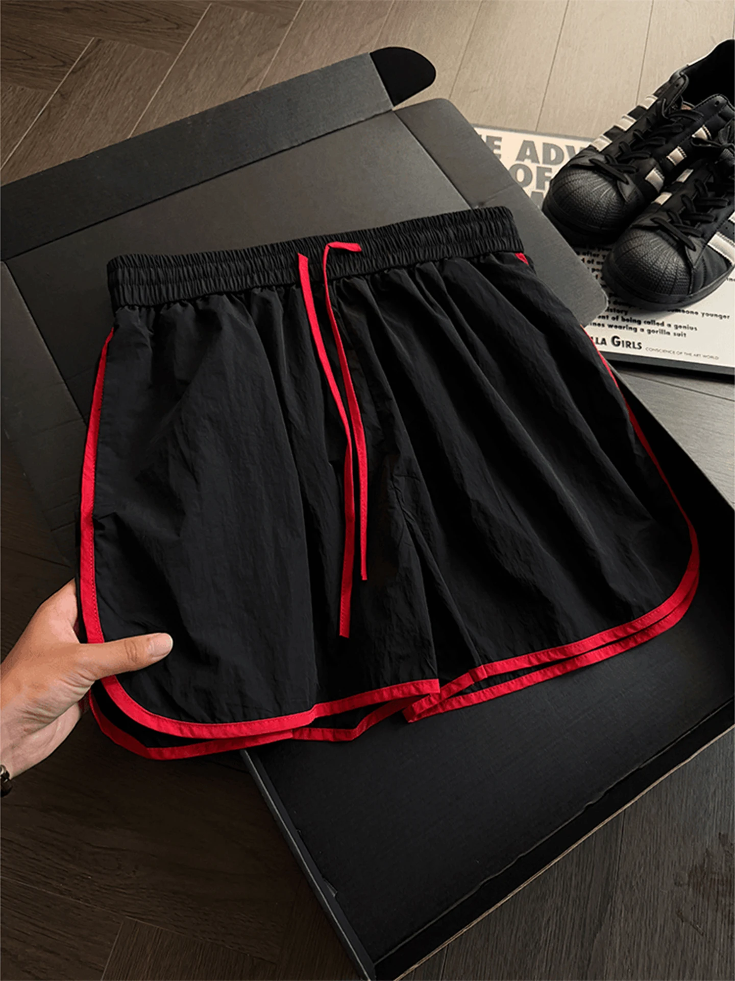 

American Style Splice Color Quick Dry Four Parts Short Pants Men's Summer Outdoor Sports Basketball Beach Casual Beachwear