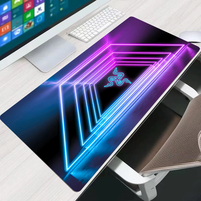 

Anime Mousepad Computer Gamer Lock Edge Desk Mat Office PC R-razer Logo Keyboard Pad Gaming Soft Mouse Pad Natural Rubber Carpet