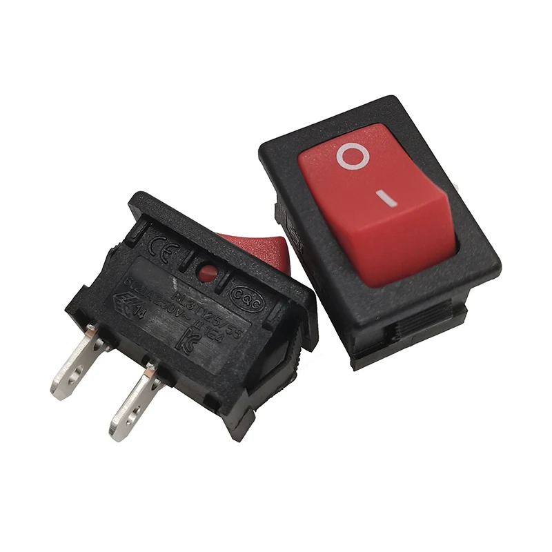 RL3 T125/55 boat-shaped power switch button, 2-pin 2-position, 6A250V, lifting plate boat-shaped key, 21*15mm