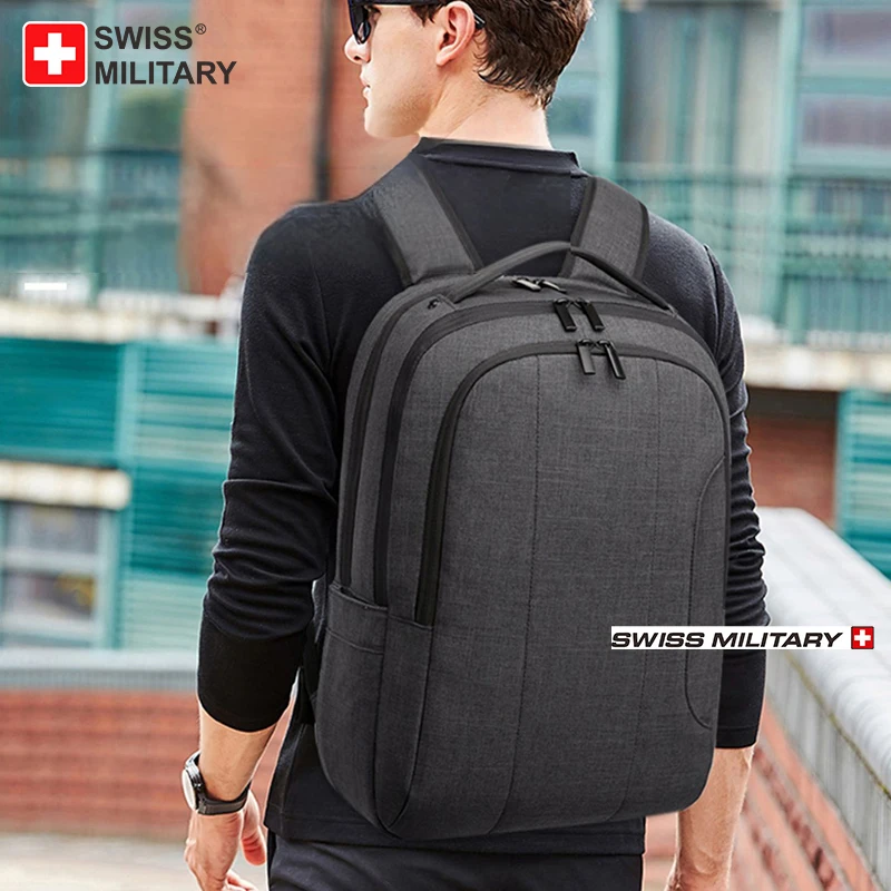 SWISS 15 inches Laptop Backpack Waterproof USB Charge Port School Mochilas Multifunctional Rucksack  Mochila Hiking Travel Bag