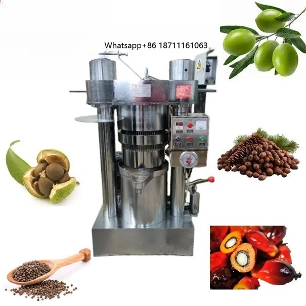 Hydraulic Cold Press Machine for Coconut Sesame Walnuts Palm Mustard Flaxseed Olive Extraction-High-Accuracy Semi-Automatic