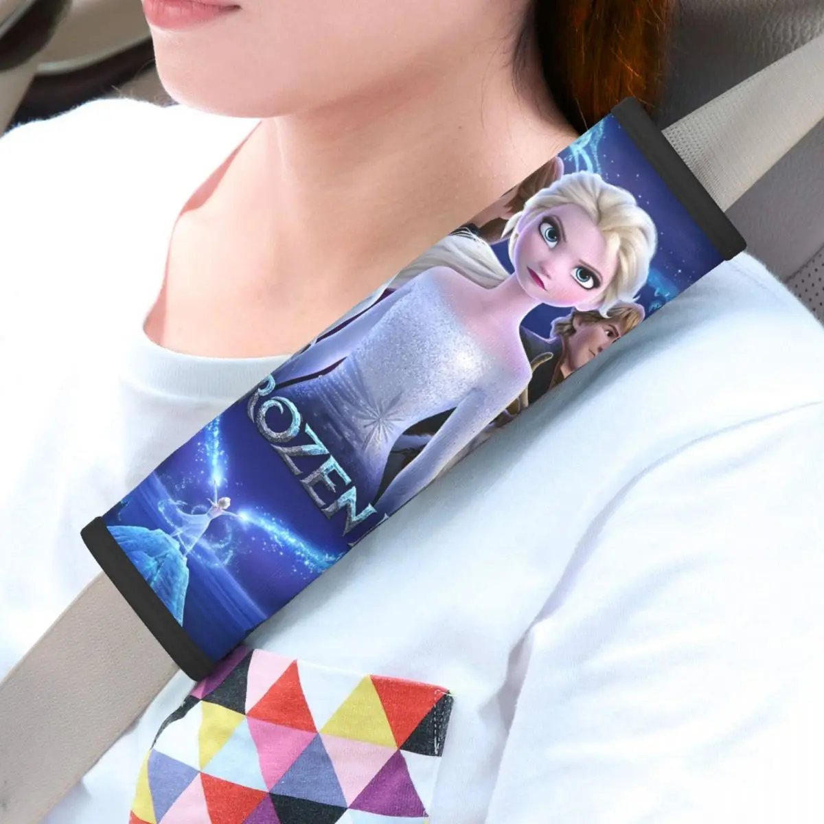 

Мягкий чехол для ремня безопасности Frozens для автомобиля, самолета, ремень безопасности, Эльза, принцесса, аниме, фильм, наплечник, комплект из 2 шт.