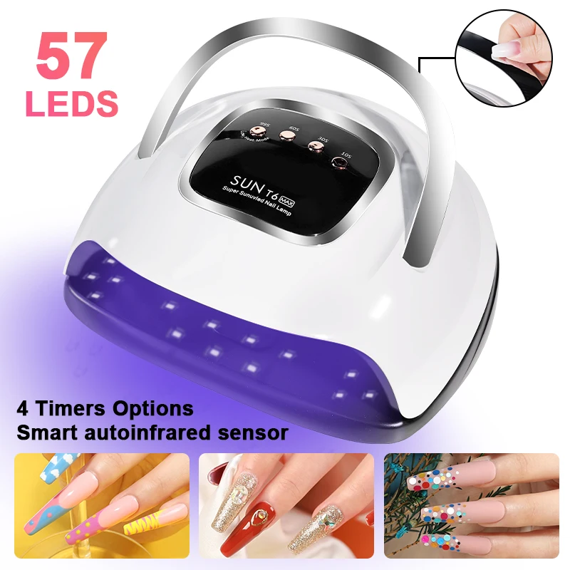 268W profissional unha secador lâmpada para manicure poderoso UV gel unha lâmpada com display lcd automático sensoriamento gel polonês secador lam