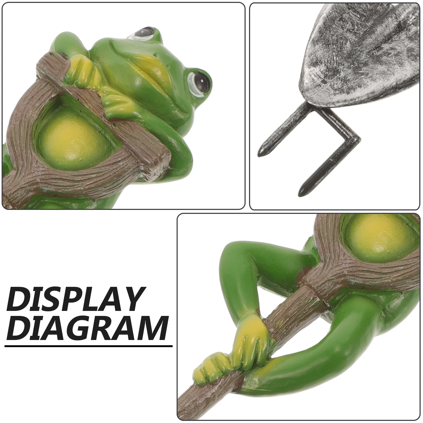 

Resin Frog Statue Delicate Simulation Garden Ornament Outdoor Frog Sculpture Decoration Garden Stake Resin Animal Decoration