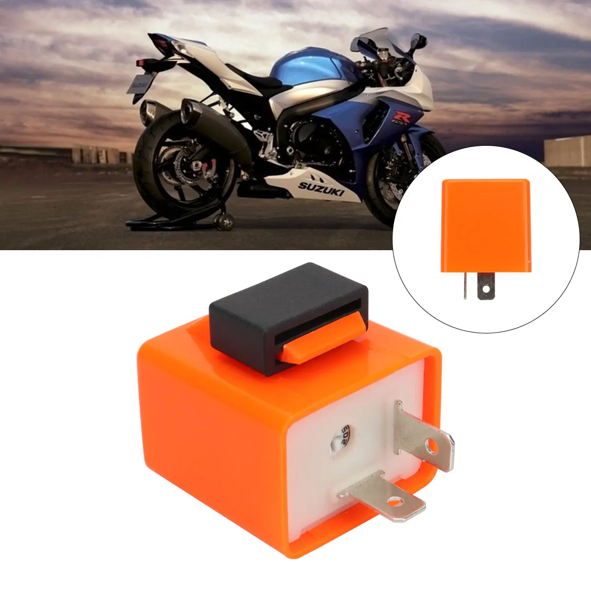 2Pin Motorcycle LED Flasher Relay Adjustable Frequency of Turn Signal Blinker Indicator Flasher Relays For Motorbike Accessories
