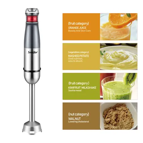 1000W Stavmixer Immersion Elektrisk Matberedare Iskrossning Kök Grönsaks Köttkvarn Hackare Frukt Omrörning Sonifer 8 best sales stabmixer - №3