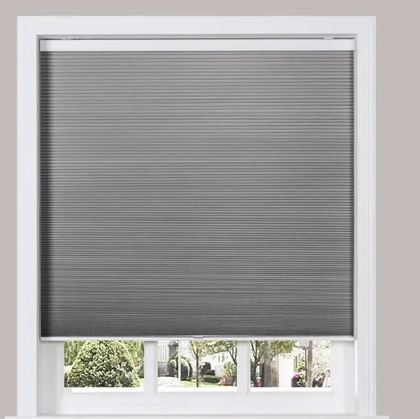 Semi-Blackout Motorized honeycomb blinds Fabric window blinds Custom Made-to-Order with Remote Batteries Included