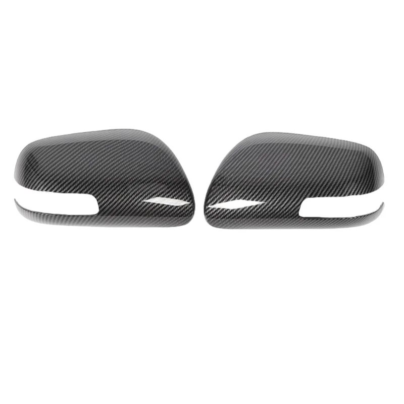 1 Pair Rearview Mirror Cap Carbon Fiber Style Exterior Door Side Mirror Covers Replacement For TC 2012-2016