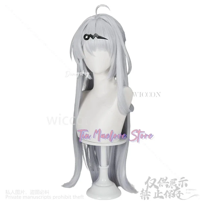 

a7d@Anime Game Zenless Zone Zero Cosplay Yixuan Silver Hair Synthetic Hair Hairpin Long Wigs Halloween Party Cosplay Dress a7d@