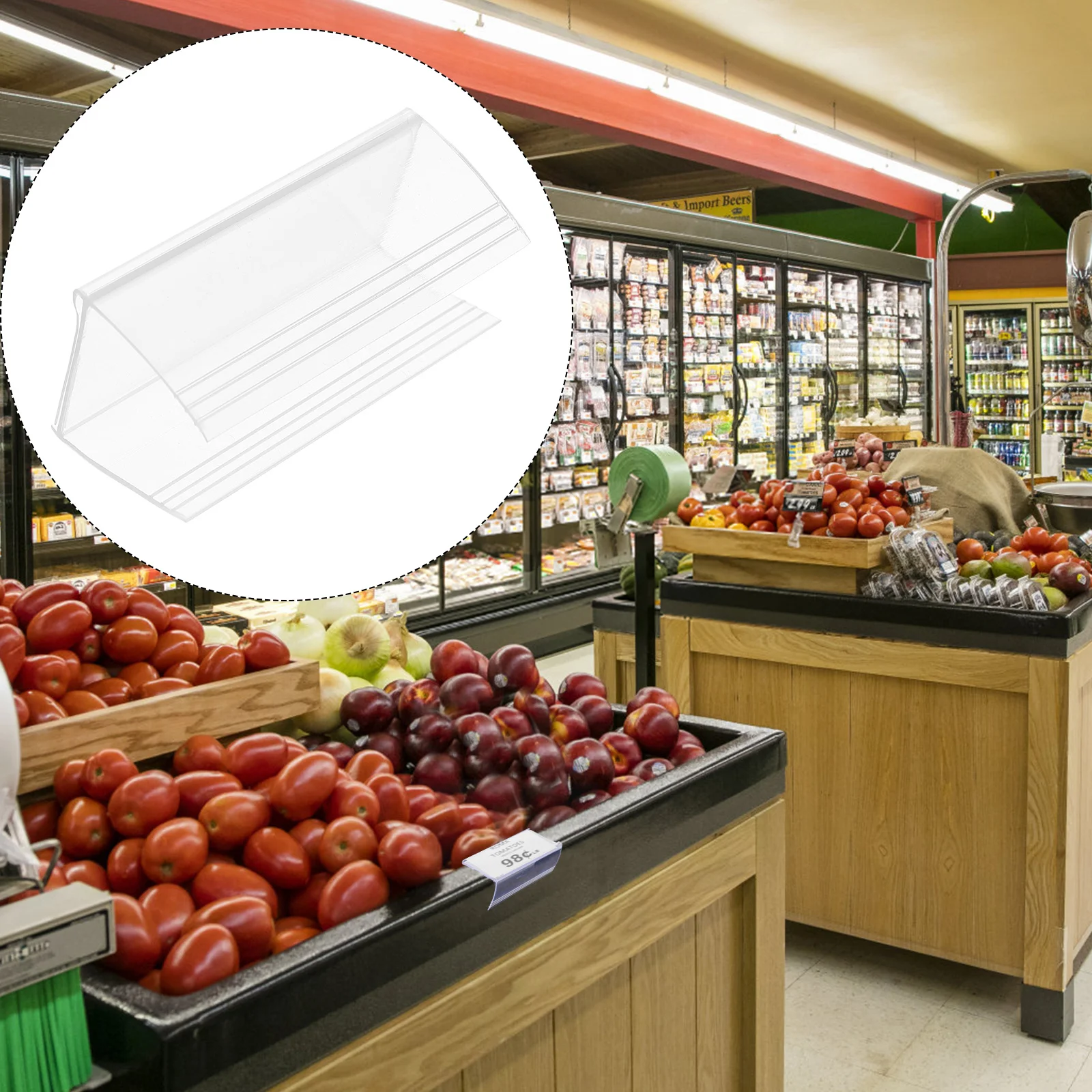 

40 Pcs Retail Sign Hanger Holder Tags Plastic Label Store Supplies Supermarket Price